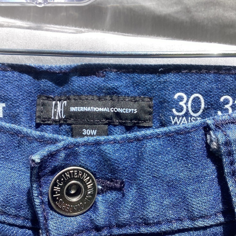 INC NWT slim straight blue comfort stretch jeans, size Waist 30 Length 32 - Picture 5 of 10